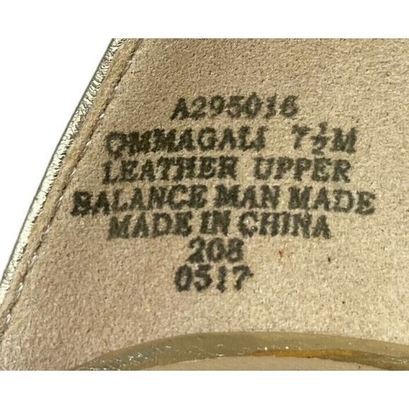 NEW Marc Fisher Magali Heel Size 7.5 M Suede Open Toe Shoe Ankle Strap Gold - Picture 8 of 8